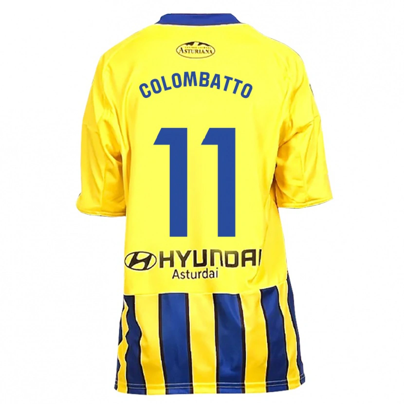 Danxen Homme Maillot Santiago Colombatto #11 Jaune Bleu Tenues Extérieur 2025/26 T-Shirt