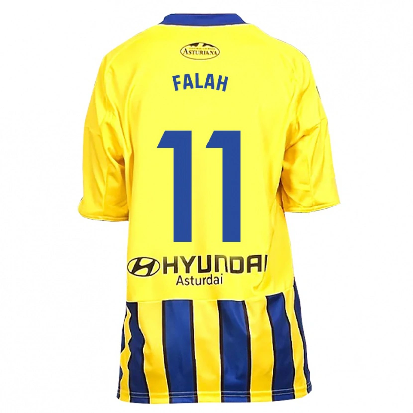 Danxen Homme Maillot Omar Falah #11 Jaune Bleu Tenues Extérieur 2025/26 T-Shirt