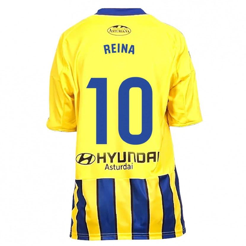 Danxen Homme Maillot Alberto Reina #10 Jaune Bleu Tenues Extérieur 2025/26 T-Shirt