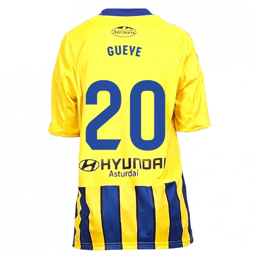 Danxen Homme Maillot Lamine Gueye #20 Jaune Bleu Tenues Extérieur 2025/26 T-Shirt