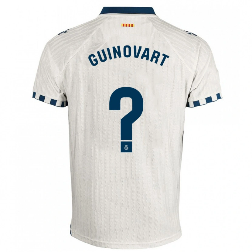 Danxen Homme Maillot Martí Guinovart #0 Blanc Bleu Tenues Extérieur 2025/26 T-Shirt