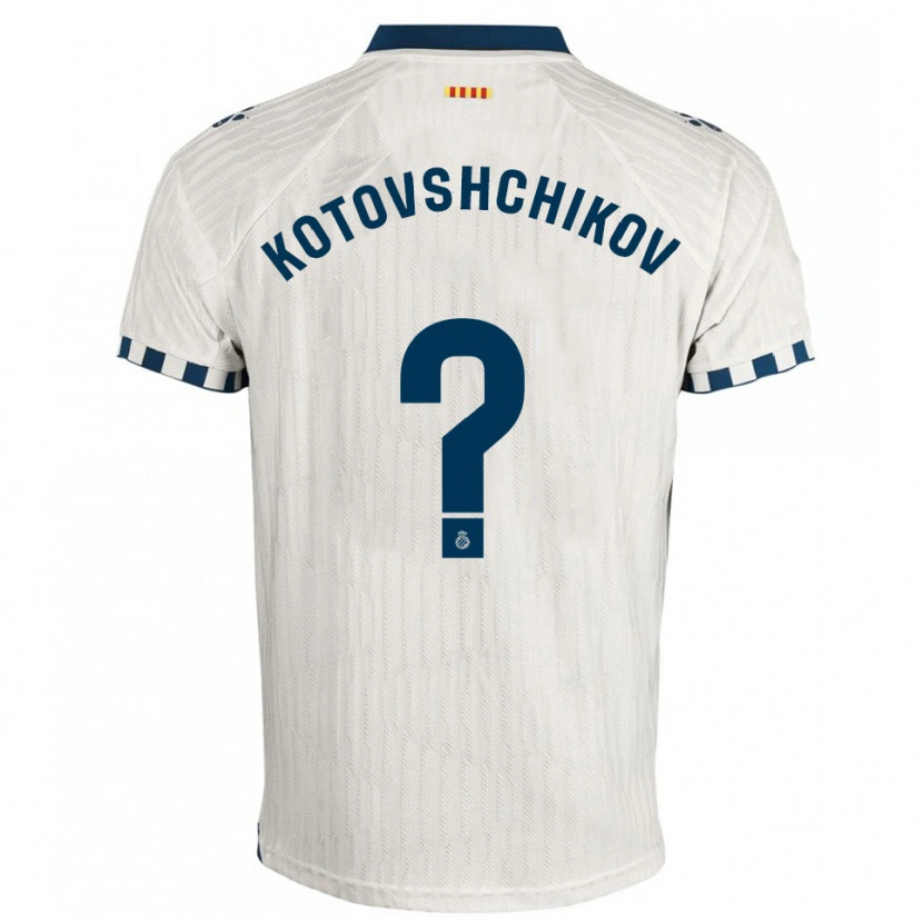 Danxen Homme Maillot Makar Kotovshchikov #0 Blanc Bleu Tenues Extérieur 2025/26 T-Shirt