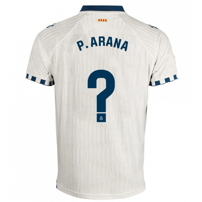 Danxen Homme Maillot Paula Arana Montes #0 Blanc Bleu Tenues Extérieur 2025/26 T-Shirt