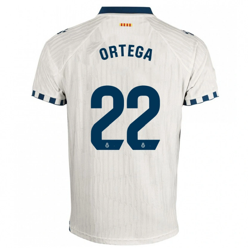 Danxen Homme Maillot Ricard Ortega #22 Blanc Bleu Tenues Extérieur 2025/26 T-Shirt