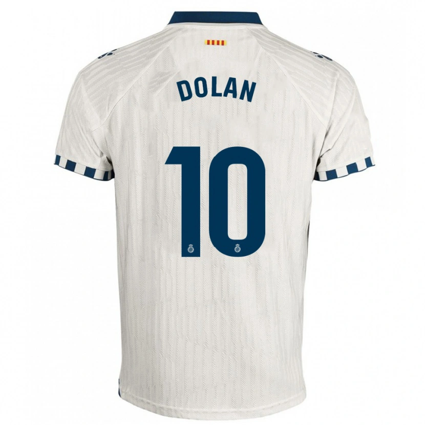 Danxen Homme Maillot Tyrhys Dolan #10 Blanc Bleu Tenues Extérieur 2025/26 T-Shirt