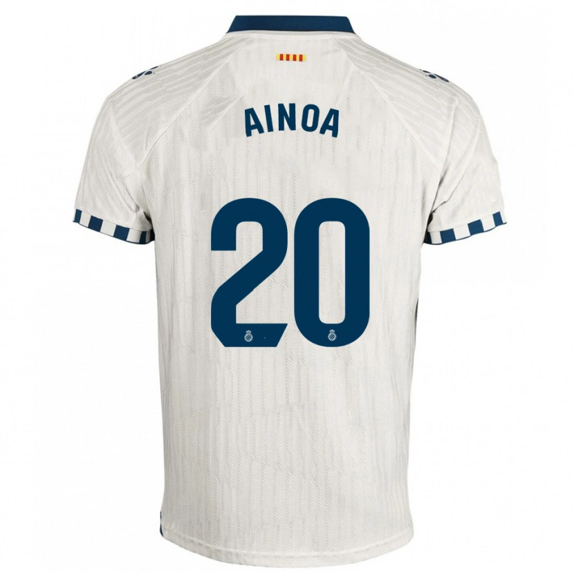 Danxen Homme Maillot Ainoa Campo Franco #20 Blanc Bleu Tenues Extérieur 2025/26 T-Shirt