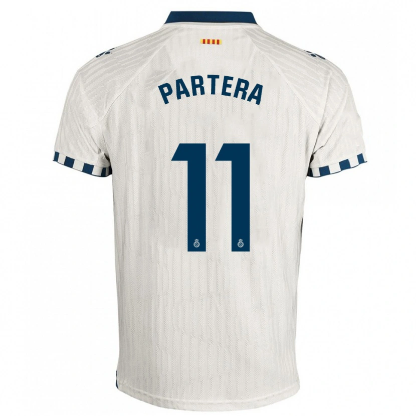 Danxen Homme Maillot Álex Partera #11 Blanc Bleu Tenues Extérieur 2025/26 T-Shirt