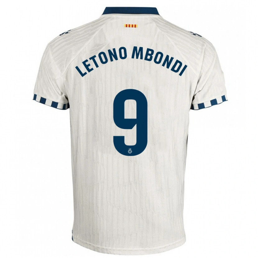 Danxen Homme Maillot Christ-Emmanuel Letono Mbondi #9 Blanc Bleu Tenues Extérieur 2025/26 T-Shirt