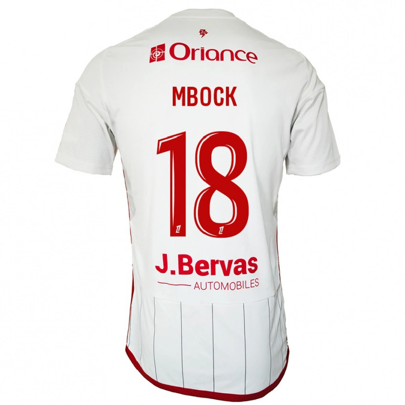 Danxen Homme Maillot Hianga'a Mbock #18 Blanc Rouge Tenues Extérieur 2025/26 T-Shirt