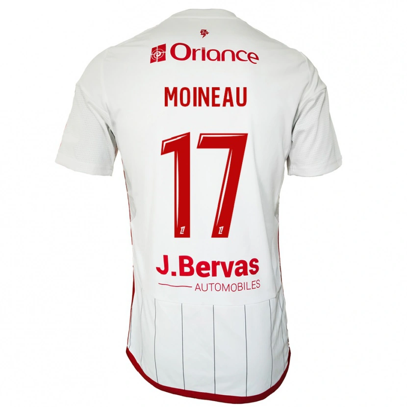 Danxen Homme Maillot Nathan Moineau #17 Blanc Rouge Tenues Extérieur 2025/26 T-Shirt