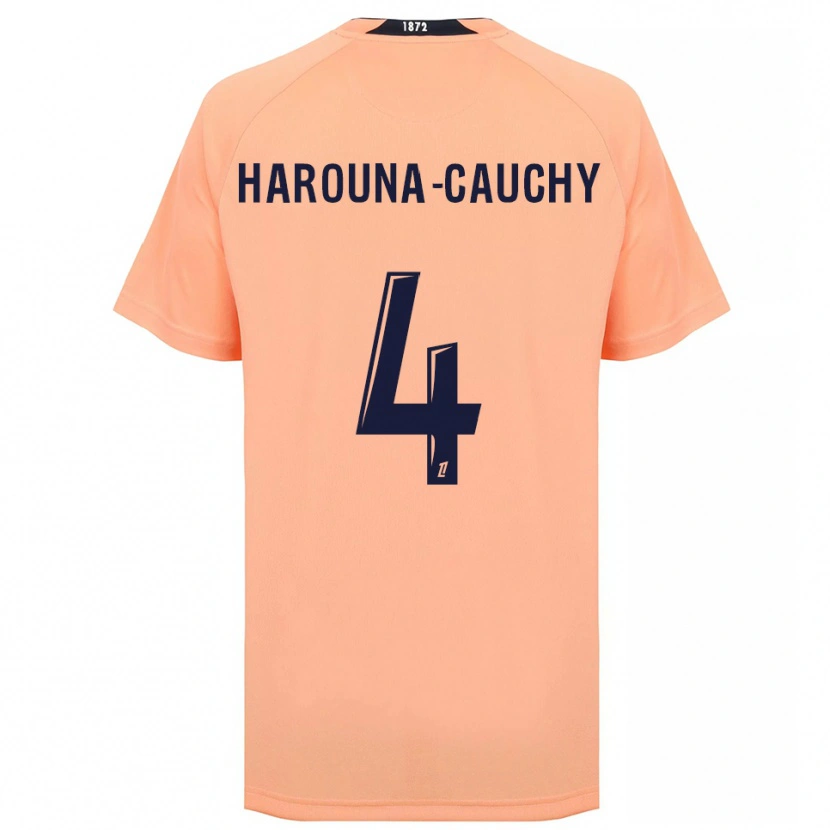 Danxen Homme Maillot Yllian Harouna-Cauchy #4 Orange Bleu Marine Tenues Extérieur 2025/26 T-Shirt