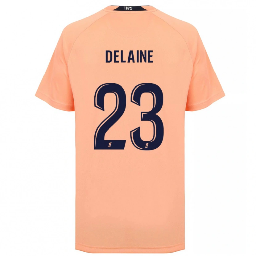Danxen Homme Maillot Thomas Delaine #23 Orange Bleu Marine Tenues Extérieur 2025/26 T-Shirt
