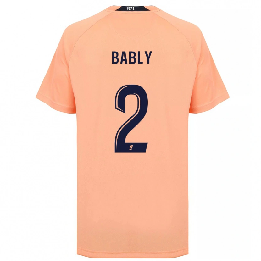 Danxen Homme Maillot Emmanuel Bably #2 Orange Bleu Marine Tenues Extérieur 2025/26 T-Shirt