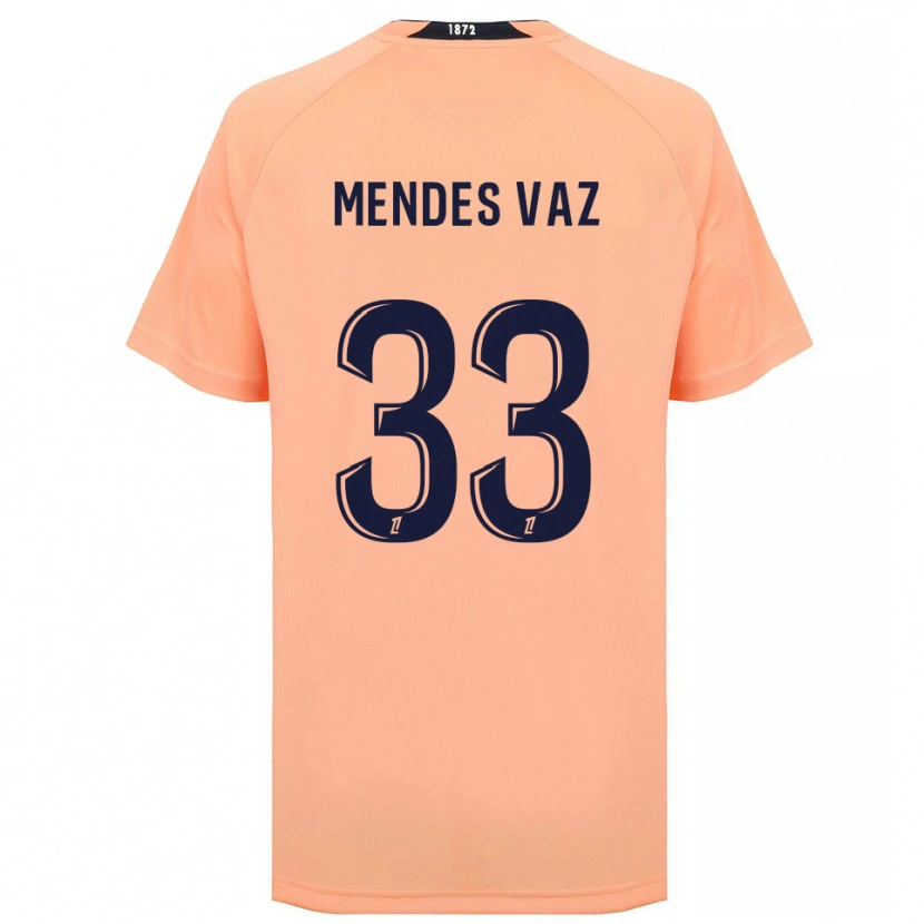 Danxen Homme Maillot Hernâni Mendes Vaz #33 Orange Bleu Marine Tenues Extérieur 2025/26 T-Shirt