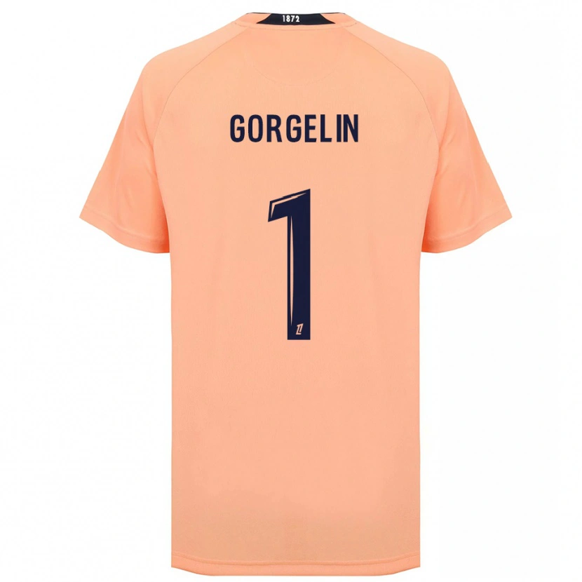 Danxen Homme Maillot Mathieu Gorgelin #1 Orange Bleu Marine Tenues Extérieur 2025/26 T-Shirt