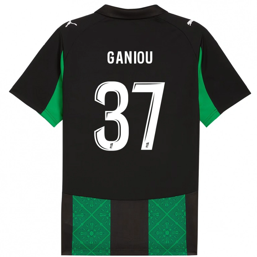 Danxen Homme Maillot Ismaëlo Ganiou #37 Noir Vert Tenues Extérieur 2025/26 T-Shirt