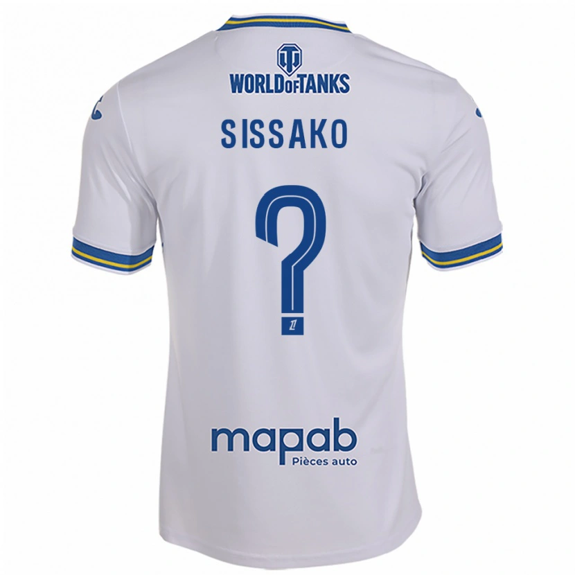 Danxen Homme Maillot Mohamed Sissako #0 Blanc Bleu Ciel Tenues Extérieur 2025/26 T-Shirt