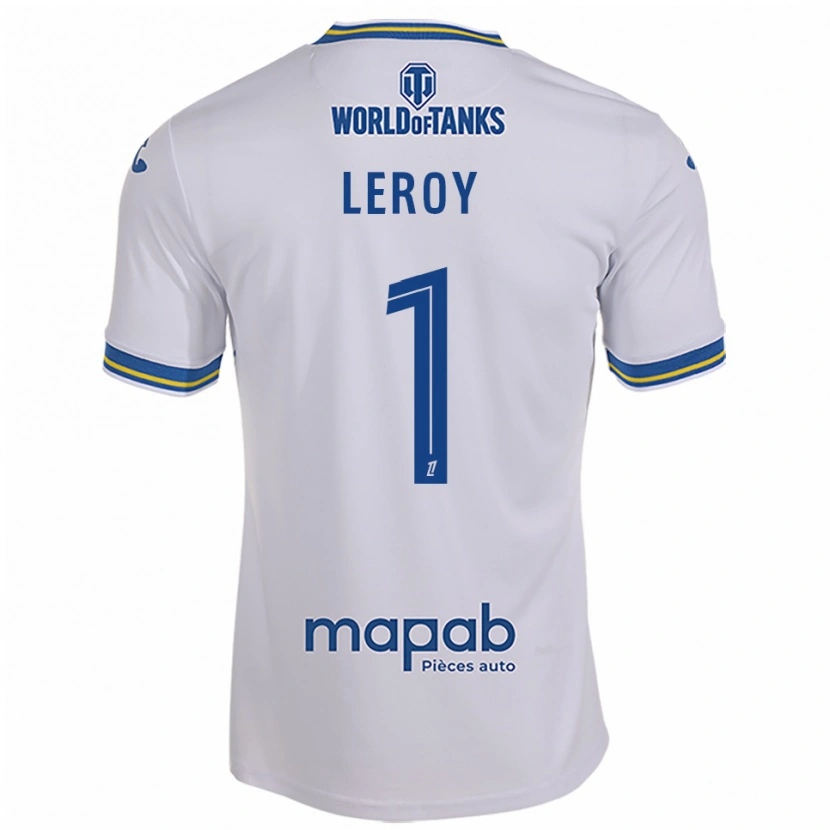 Danxen Homme Maillot Benjamin Leroy #1 Blanc Bleu Ciel Tenues Extérieur 2025/26 T-Shirt