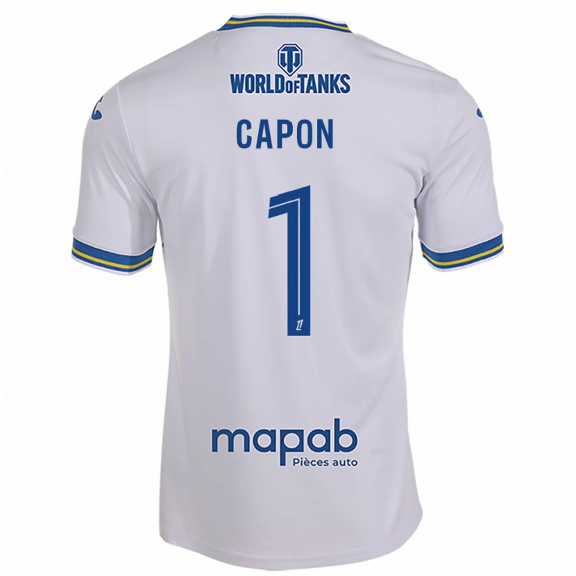 Danxen Homme Maillot Emma Capon #1 Blanc Bleu Ciel Tenues Extérieur 2025/26 T-Shirt