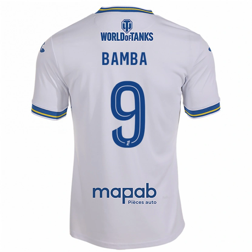 Danxen Homme Maillot Mohamed Bamba #9 Blanc Bleu Ciel Tenues Extérieur 2025/26 T-Shirt