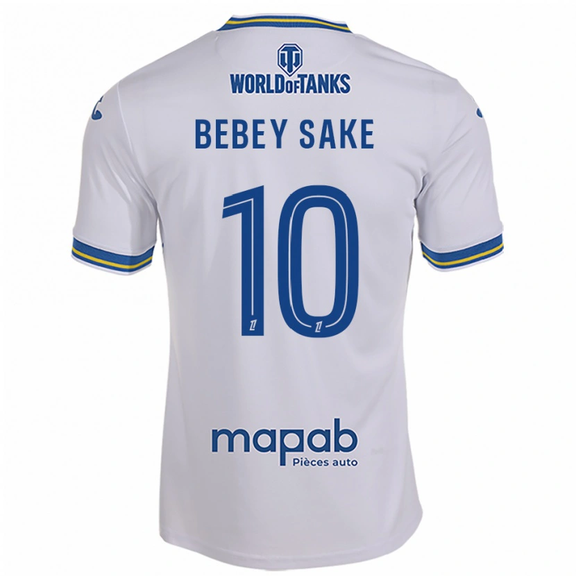 Danxen Homme Maillot Mattéo Bebey Sake #10 Blanc Bleu Ciel Tenues Extérieur 2025/26 T-Shirt