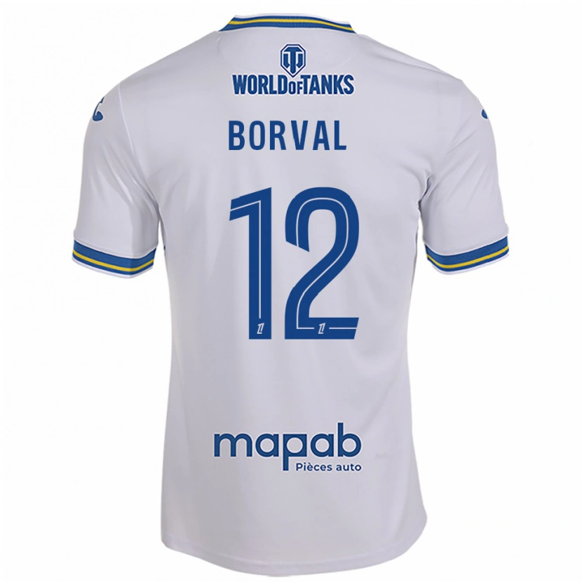 Danxen Homme Maillot Cyril Borval #12 Blanc Bleu Ciel Tenues Extérieur 2025/26 T-Shirt
