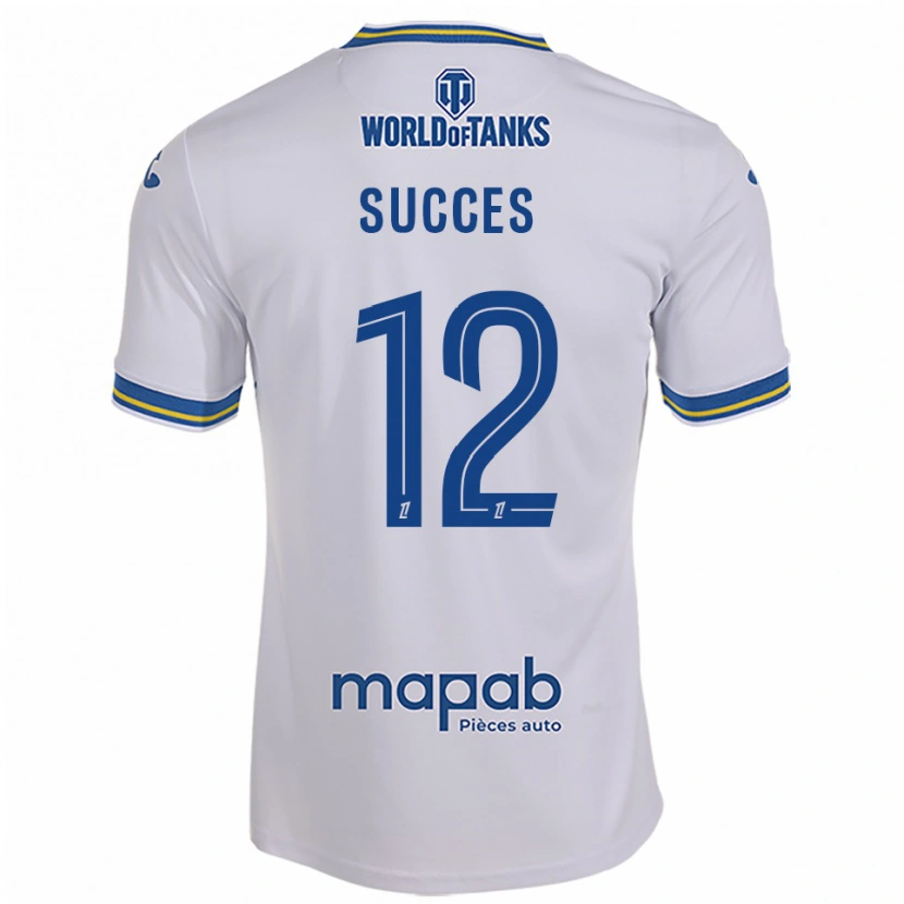 Danxen Homme Maillot Elrich Succes #12 Blanc Bleu Ciel Tenues Extérieur 2025/26 T-Shirt