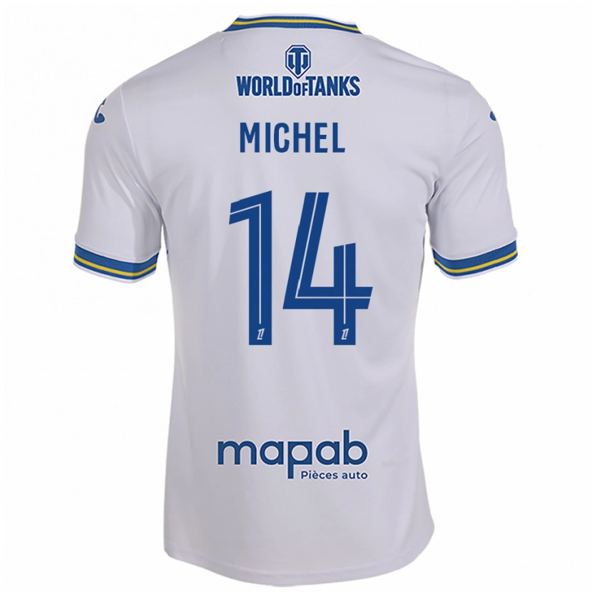 Danxen Homme Maillot Raphaël Michel #14 Blanc Bleu Ciel Tenues Extérieur 2025/26 T-Shirt