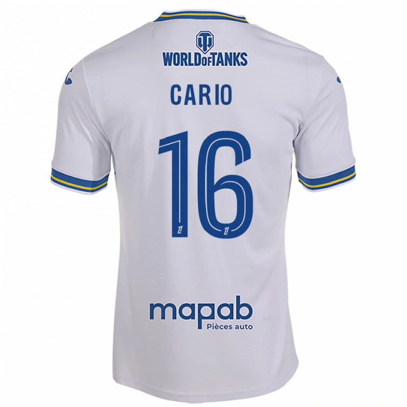 Danxen Homme Maillot Anthony Cario #16 Blanc Bleu Ciel Tenues Extérieur 2025/26 T-Shirt