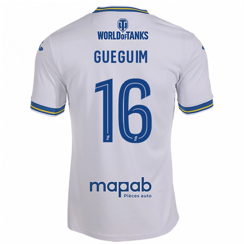 Danxen Homme Maillot Guirone Gueguim #16 Blanc Bleu Ciel Tenues Extérieur 2025/26 T-Shirt