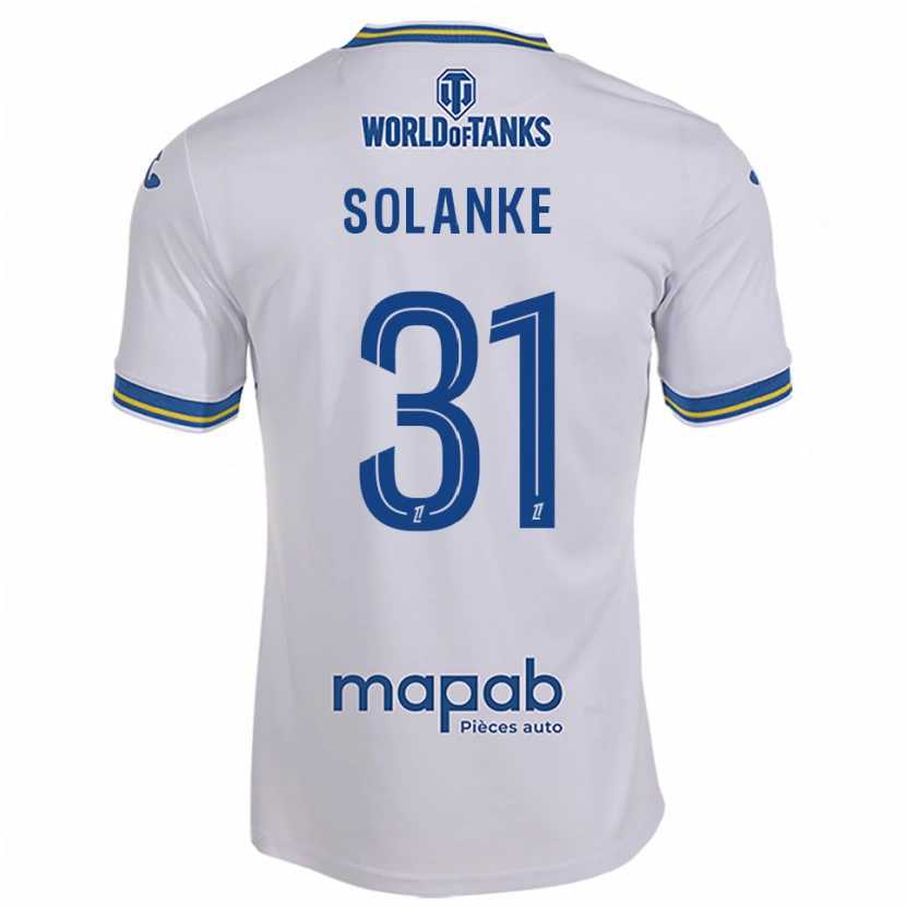Danxen Homme Maillot Ade Solanke #31 Blanc Bleu Ciel Tenues Extérieur 2025/26 T-Shirt