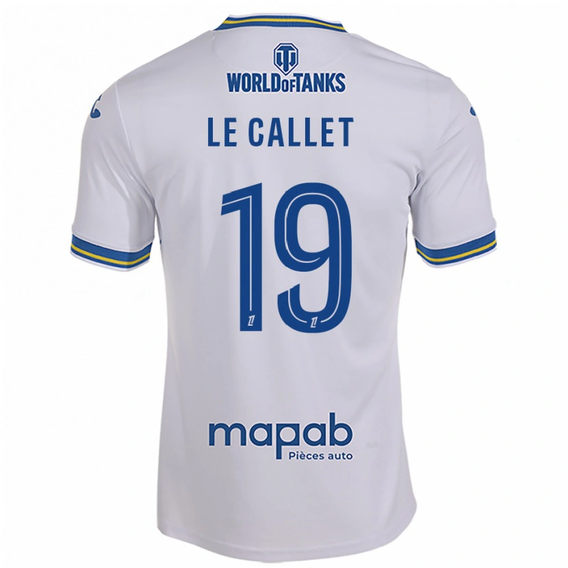 Danxen Homme Maillot Tiago Le Callet #19 Blanc Bleu Ciel Tenues Extérieur 2025/26 T-Shirt