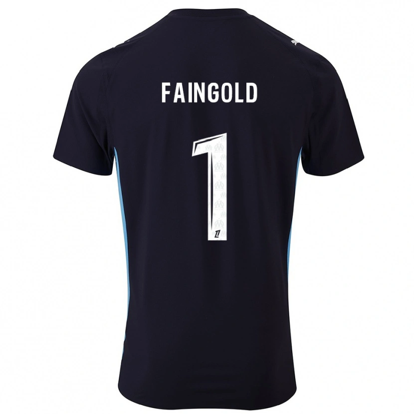Danxen Homme Maillot Abbie Faingold #1 Noir Bleu Ciel Tenues Extérieur 2025/26 T-Shirt