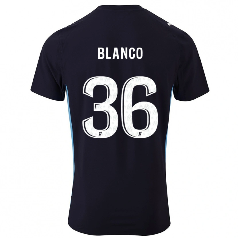 Danxen Homme Maillot Rubén Blanco #36 Noir Bleu Ciel Tenues Extérieur 2025/26 T-Shirt