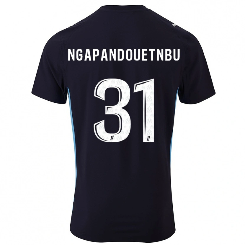 Danxen Homme Maillot Simon Ngapandouetnbu #31 Noir Bleu Ciel Tenues Extérieur 2025/26 T-Shirt