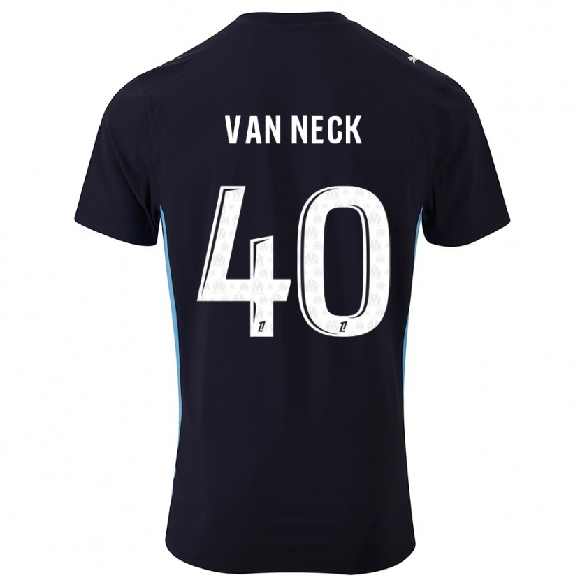 Danxen Homme Maillot Jelle Van Neck #40 Noir Bleu Ciel Tenues Extérieur 2025/26 T-Shirt