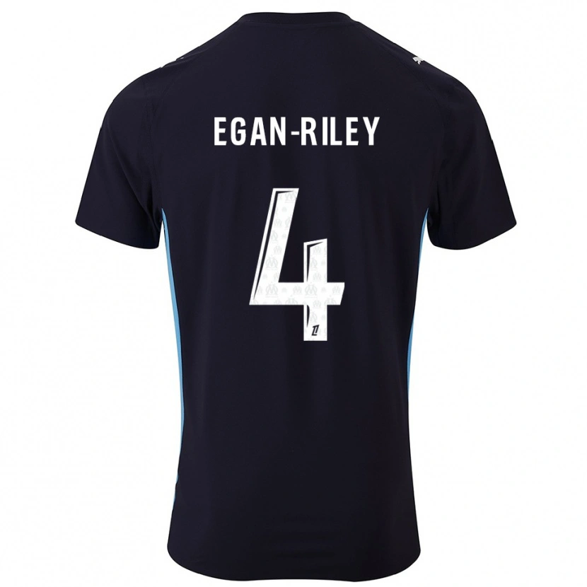 Danxen Homme Maillot Cj Egan-Riley #4 Noir Bleu Ciel Tenues Extérieur 2025/26 T-Shirt