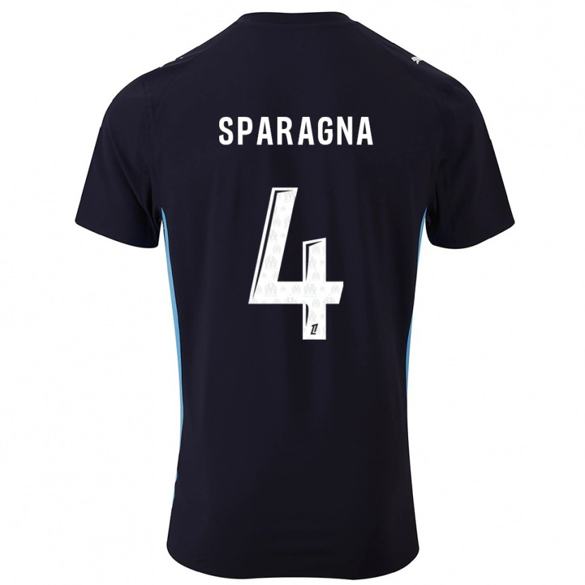Danxen Homme Maillot Stéphane Sparagna #4 Noir Bleu Ciel Tenues Extérieur 2025/26 T-Shirt