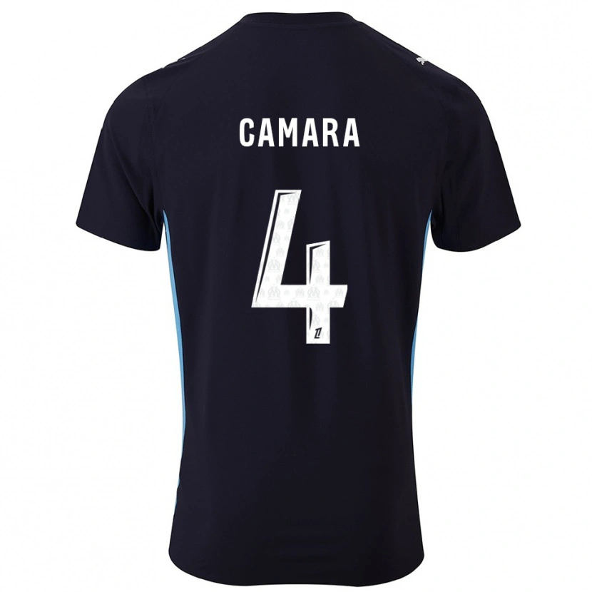 Danxen Homme Maillot Fodé Camara #4 Noir Bleu Ciel Tenues Extérieur 2025/26 T-Shirt