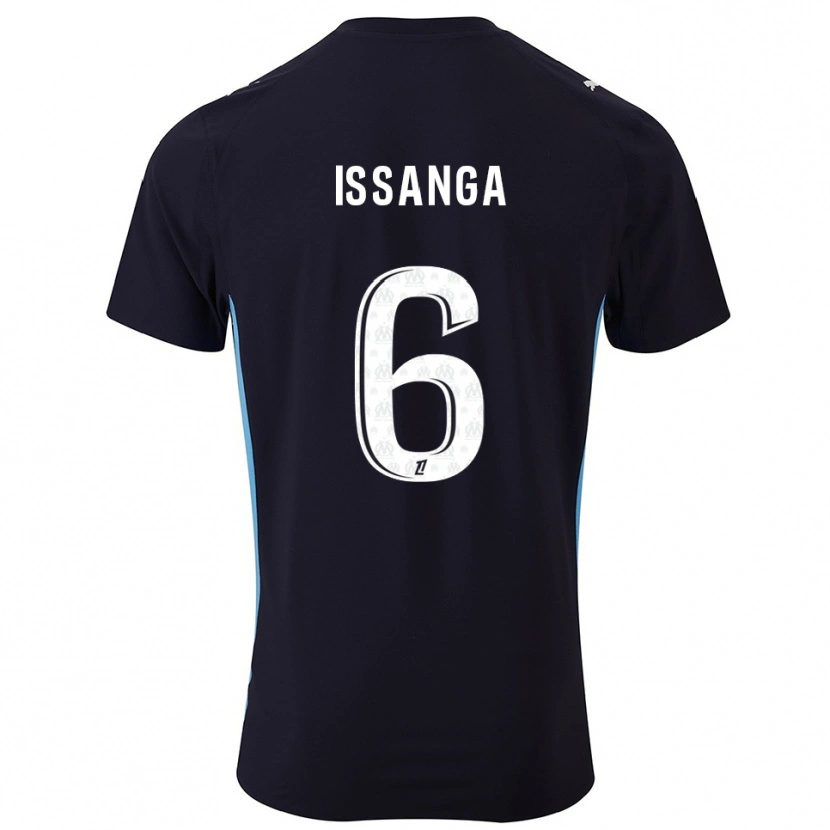 Danxen Homme Maillot Alexandre Issanga #6 Noir Bleu Ciel Tenues Extérieur 2025/26 T-Shirt