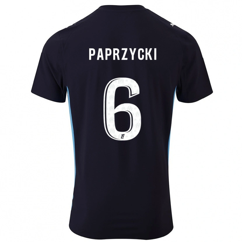 Danxen Homme Maillot Aurore Paprzycki #6 Noir Bleu Ciel Tenues Extérieur 2025/26 T-Shirt