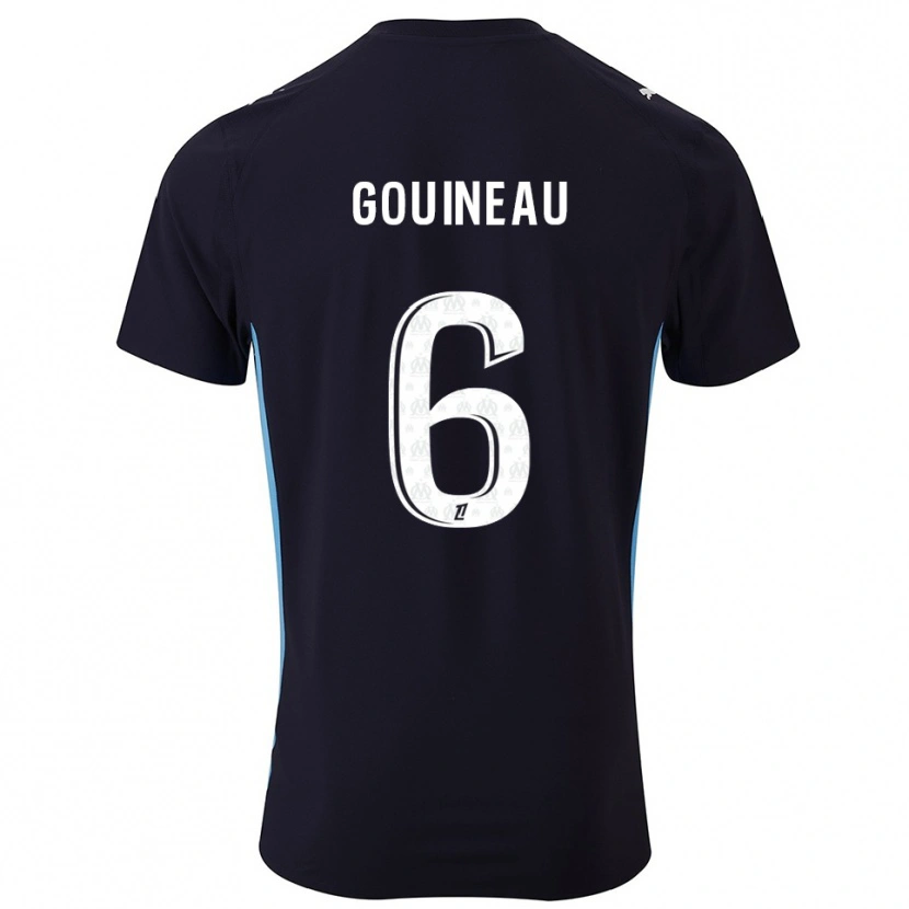 Danxen Homme Maillot Coline Gouineau #6 Noir Bleu Ciel Tenues Extérieur 2025/26 T-Shirt