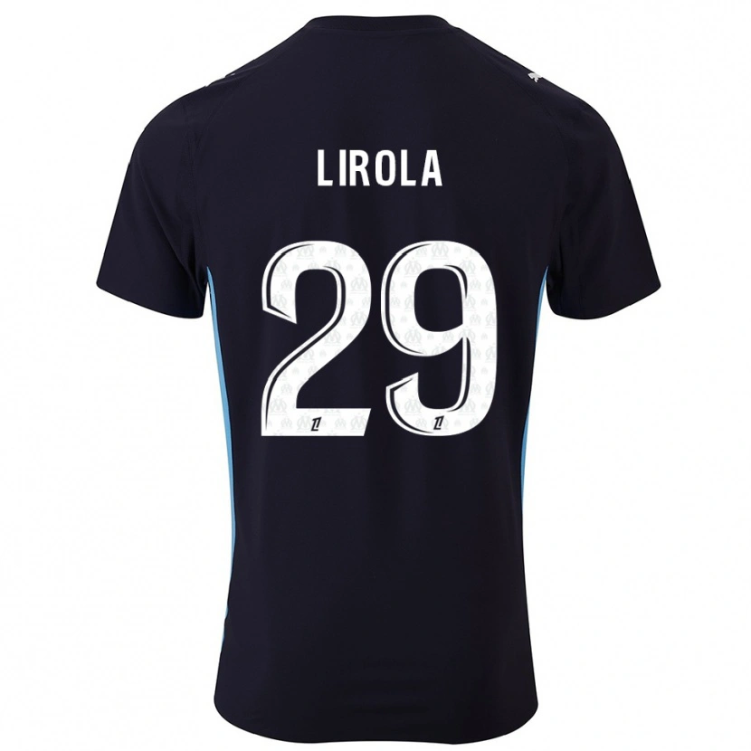 Danxen Homme Maillot Pol Lirola #29 Noir Bleu Ciel Tenues Extérieur 2025/26 T-Shirt