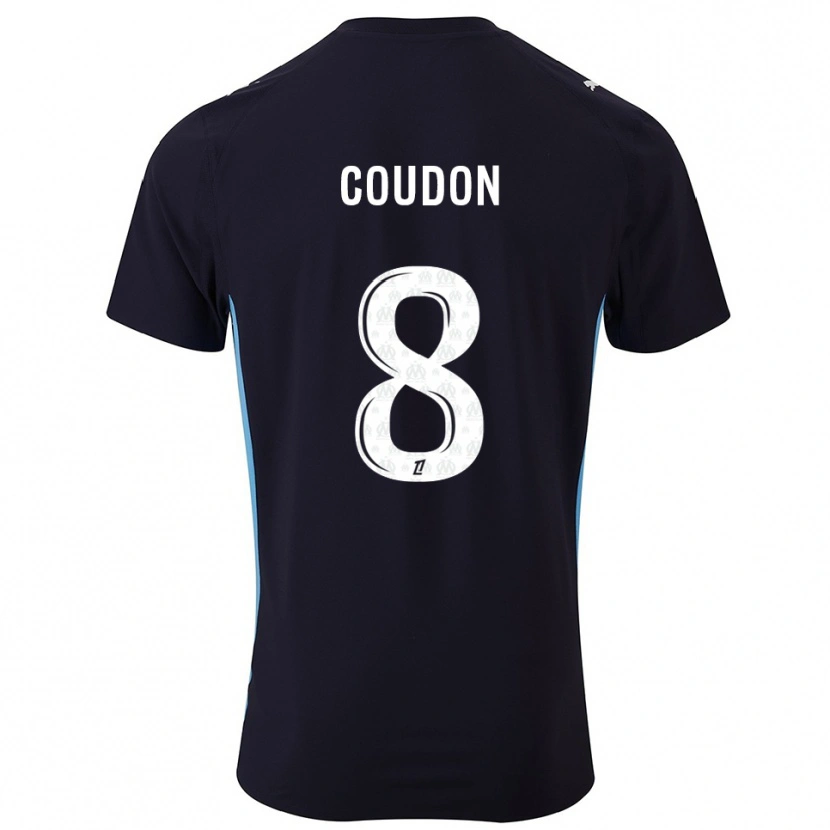 Danxen Homme Maillot Marine Coudon #8 Noir Bleu Ciel Tenues Extérieur 2025/26 T-Shirt