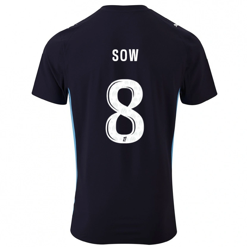Danxen Homme Maillot Mbayang Sow #8 Noir Bleu Ciel Tenues Extérieur 2025/26 T-Shirt
