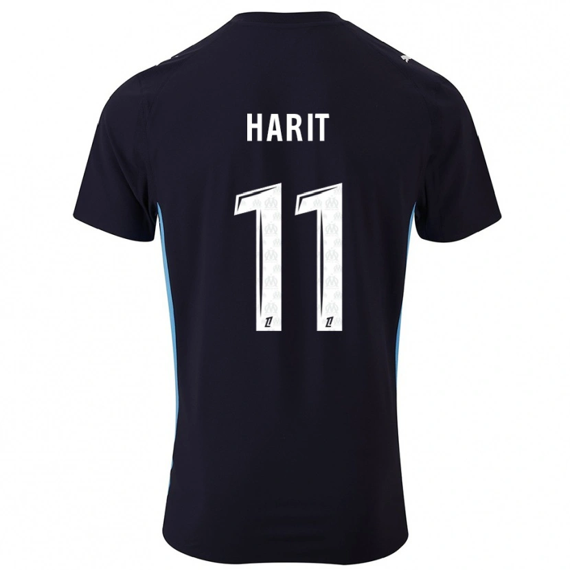Danxen Homme Maillot Amine Harit #11 Noir Bleu Ciel Tenues Extérieur 2025/26 T-Shirt
