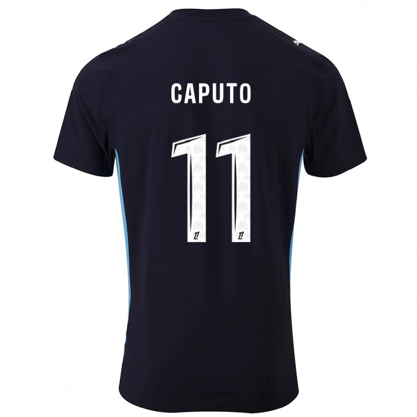 Danxen Homme Maillot Cindy Caputo #11 Noir Bleu Ciel Tenues Extérieur 2025/26 T-Shirt