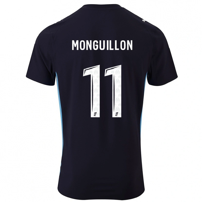 Danxen Homme Maillot Coralie Monguillon #11 Noir Bleu Ciel Tenues Extérieur 2025/26 T-Shirt