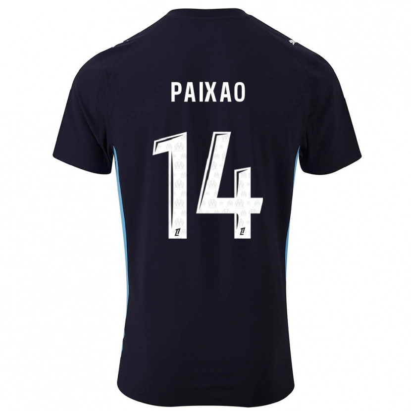 Danxen Homme Maillot Igor Paixão #14 Noir Bleu Ciel Tenues Extérieur 2025/26 T-Shirt