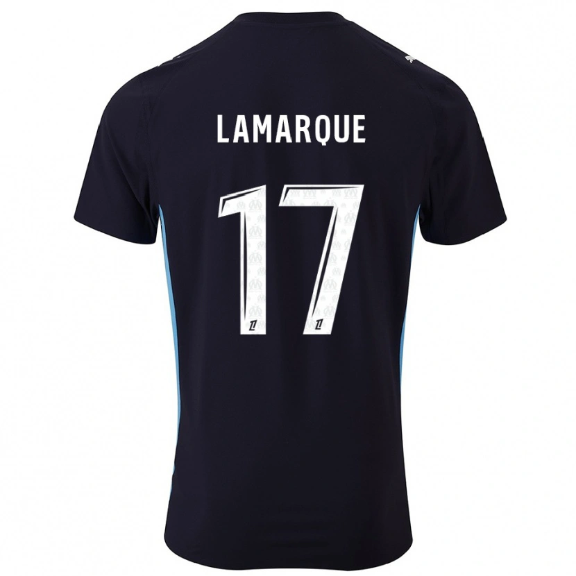 Danxen Homme Maillot Alais Lamarque #17 Noir Bleu Ciel Tenues Extérieur 2025/26 T-Shirt